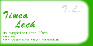 timea lech business card